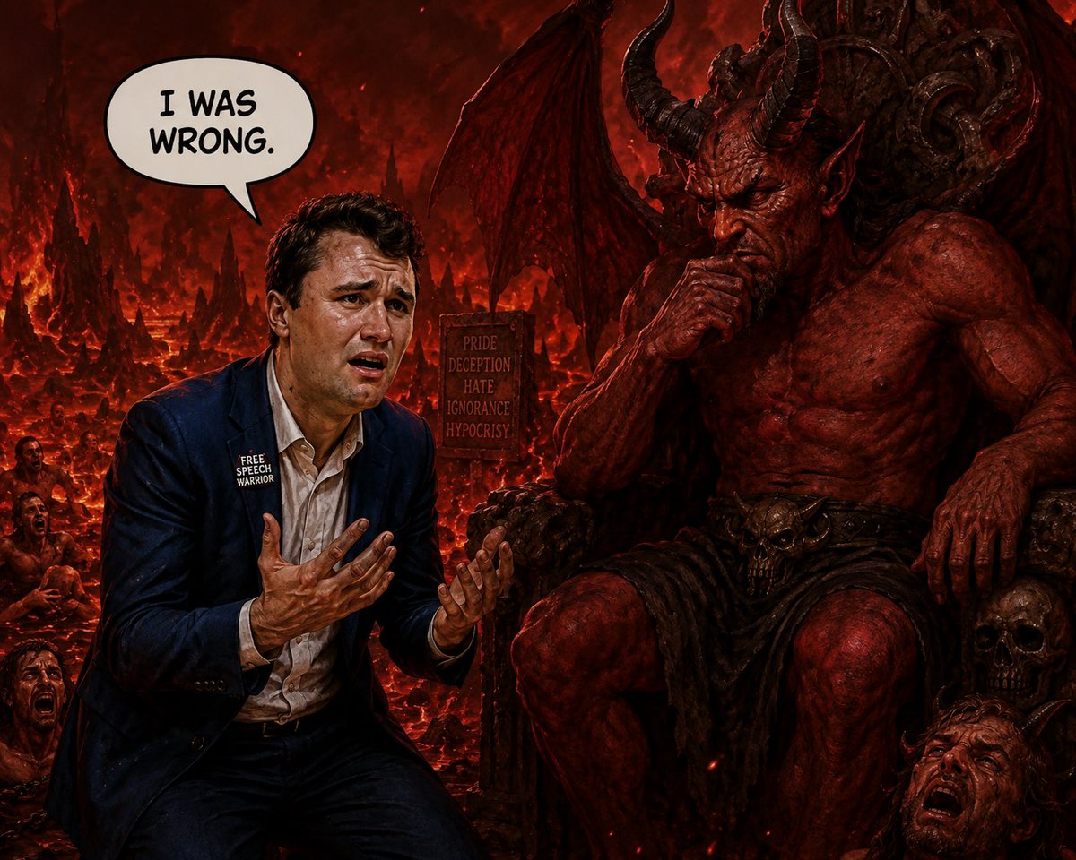 Metal_Geared's tweet photo. Poor Charlie Kirk!  I wander if it was for the racism, homophobia or just being a dumbass (aka maga) https://t.co/nYumr8u0Nq