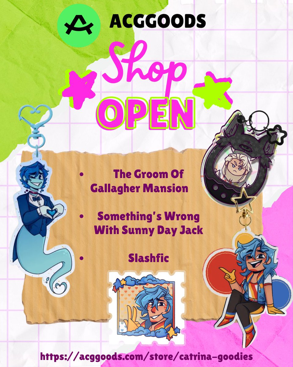 Catrina_Toons_'s tweet photo. .ββ±β I opened a merch store at ACGGoods! For now the catalog is small but I hope to expand it in the future ^^
https://t.co/WaBeezPQJX
κ·κ¦οΈΆκ·κ¦οΈΆ ΰΉ ΰ£ βκ·κ¦κ·κ¦οΈΆκ·κ¦οΈΆ ΰΉ ΰ£ βκ·κ¦
#TheGroomOfGallagherMansion #SWWSDJ #SunnyDayJack #TGOGM #Slashfic #fanmerch https://t.co/lgXIb0QPDh