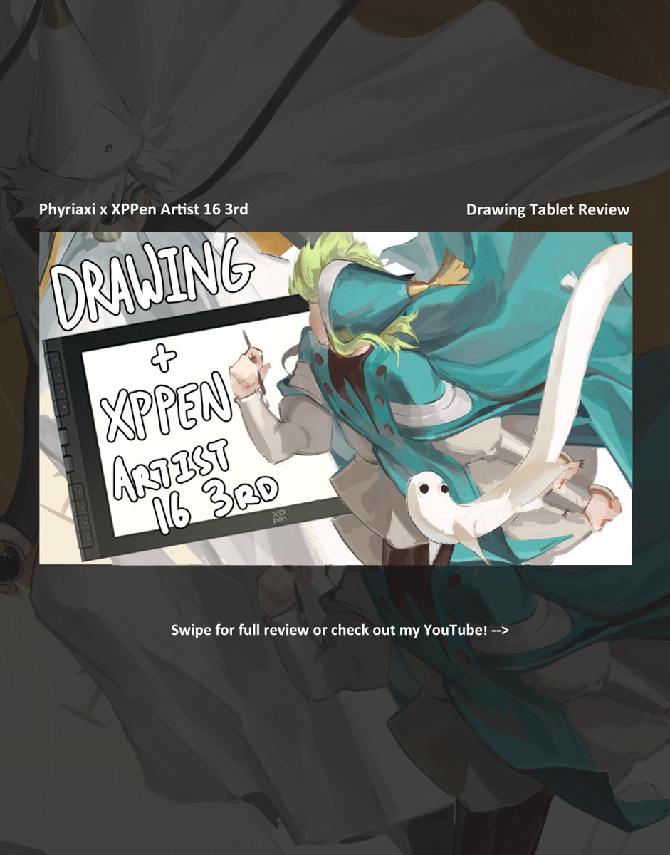 Thank you to XPPen for sending me their Artist 16 3rd tablet to