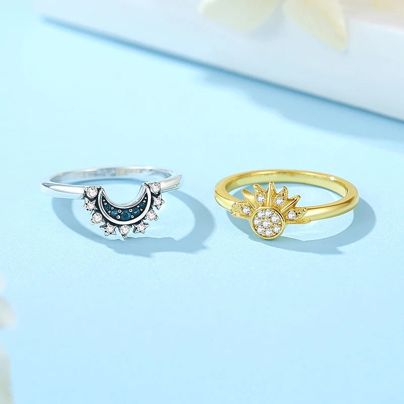 Marketsbazar's tweet photo. Tiny celestial chaos on your fingers—low-key romantic &amp; suspiciously comfy. Love Heart, Moon &amp; Sun ring set in 925 silver with cubic zirconia. Perfect for stacking or gifting. Only $8.99 ✨🌙❤️ #HeartRing #MoonRing https://t.co/CRJAHx0bmr https://t.co/TELg26wyJA