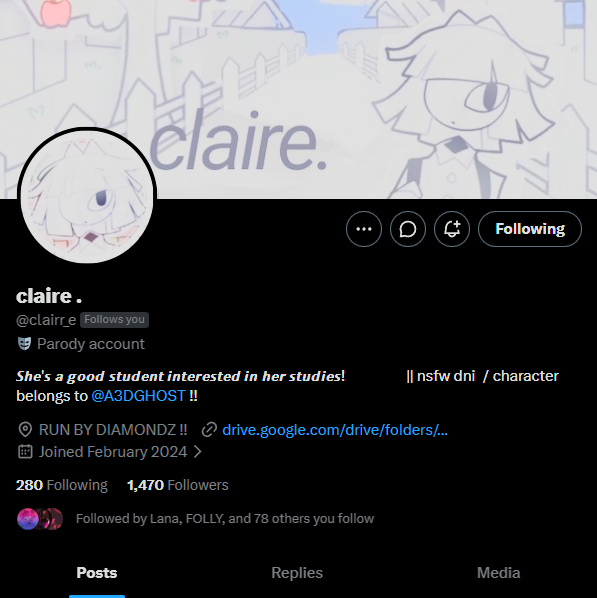 _Alice__FPE_'s tweet photo. CHARACTER: CLAIRE
FAVOURITE: @clairr_e 

you guys probably saw this coming LMAO and I've glazed @/clairr_e enough as is so I'm not gonna waste anymore time on this one <33 https://t.co/QJ1BmFn6Q8