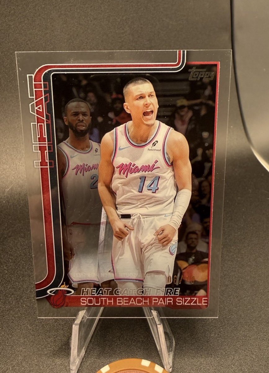 BSquaredCards's tweet photo. And I suppose for Heat fans or Bucks fans, this card is cool for either of you. Herro and Heat acetate /10

$32. Free shipping!!

https://t.co/UEzapM2CCE https://t.co/5AJRIaAvW7