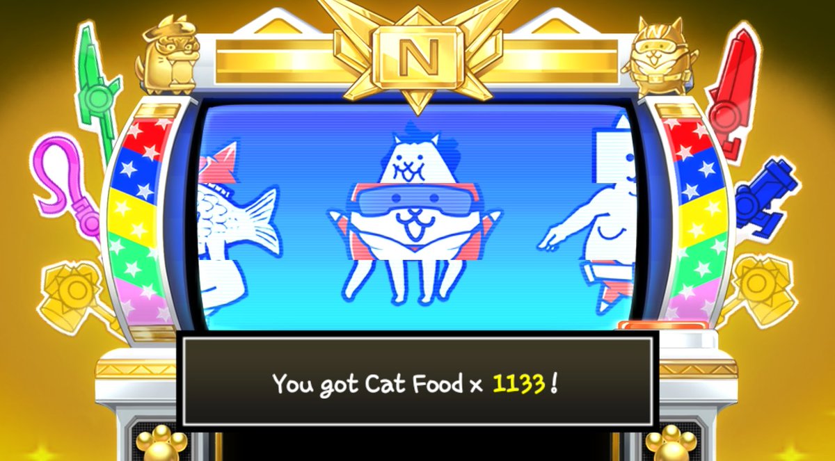 redridingmorph's tweet photo. I won 1133 Cat Food at the WildCat Slots II!

#TheBattleCats #13YearsOfBattleCats #WildCatSlotsII https://t.co/m1aG3DOlqu
