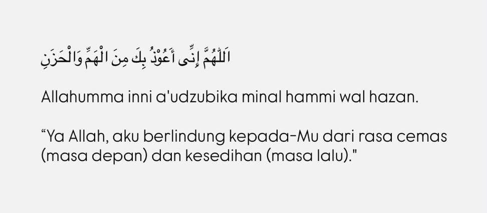 jejakrasa27's tweet photo. Untuk yang sedang anxiety, overthinking tentang masa depan atau masih bersedih dengan masa lalu, coba baca doa yang diajarkan Rasulullah ini. https://t.co/KuwYd8jrGt