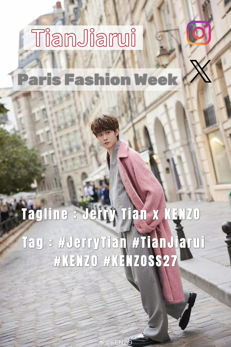 XiaoTianTH's tweet photo. ✨TianJiarui Paris Fashion Week Support 🎉

Support from Thai fan 🩵💙

Part 1 – Instagram Support ✨ 🩵
(Like, Comment, Post)

🔹 Focus
✨โพสต์ของเจียรุ่ยเอง (สำคัญที่สุด)
        – ไลก์ / คอมเมนต์ ได้ไม่จำกัด
✨โพสต์จากแบรนด์
        – ไลก์ / คอมเมนต์ ได้ไม่จำกัด
✨สื่อหรืออินฟลูที่มีผู้ติดตาม 10K+
✨แฟนคลับ, story + แฮชแท็ก

Tagline: JERRY TIAN × KENZO
@/tianjiarui_6 @/kenzo
#/TianJiarui #/JerryTian #/KENZO #/KENZOSS27

📅 สามารถเริ่มได้เลยตั้งแต่เริ่มเดินทาง

⸻

Part 2 – Twitter Support ✨ 🩵
ชวนแฟนๆ รวมติด Hashtag เพื่อสนับสนุน 👇🏻

Tagline: JERRY TIAN × KENZO
@/Kenzo
#/TianJiarui #/JerryTian #/KENZO #/KENZOSS27

📅 Date: 2026.06.24
⏰ Time: 15.00 (BKK Local Time)

#เถียนเจียรุ่ย #TianJiarui #田嘉瑞 
#JerryTian #KENZO #KENZOSS27