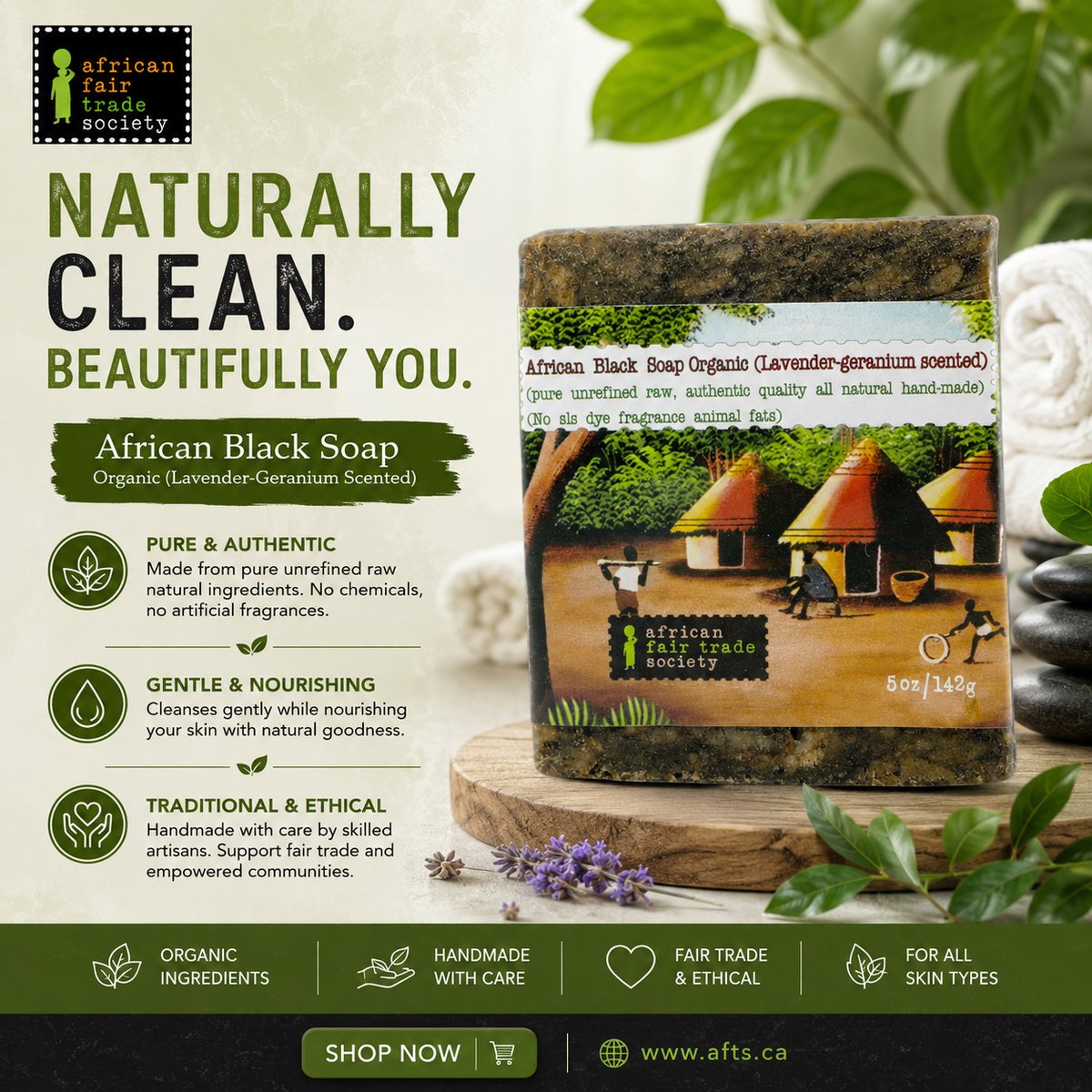 africanfair604's tweet photo. 🌿 Naturally Clean. Beautifully You. | African Black Soap 🌿

Give your skin the care it deserves with our handcrafted African Black Soap (Lavender-Geranium Scented). 

🛒 Shop Now: https://t.co/X9C1VTc2pX

#usaskincare #canadaskincare #AfricanBlackSoap #NaturalSkincare https://t.co/wH2dnwPmXD
