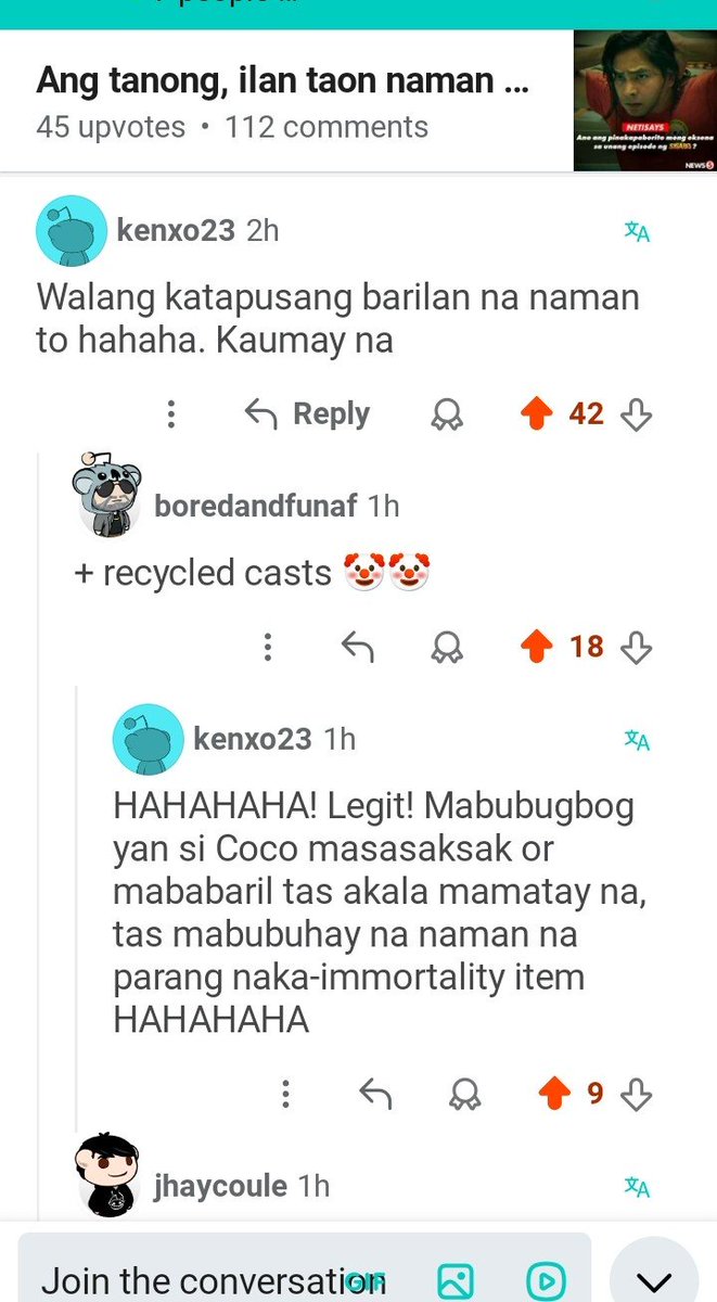 jykmsjs's tweet photo. Puro NEGATIVE ang feedbacks ng mga tao sa SIGABO‼️sawang sawa na sa BARILAN at RECYCLED CAST ni Coco Martin 👎 

Sa Reddit walang BAYARANG PR at KAPAMILYA ALT ang ABSCBN kaya hindi mo MALOLOKO ang reaksyon ng mga fans pag PANGIT ang show!

#Sigabo #CocoMartin https://t.co/UQ4ahZrPCs