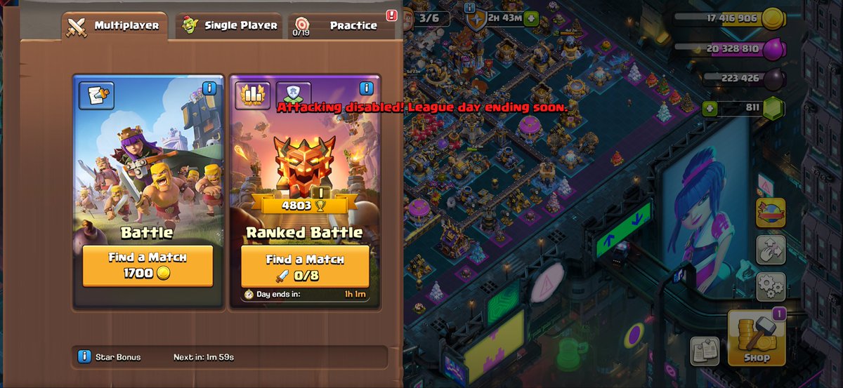 G3CAP's tweet photo. @ClashofClans I can't use my Legends attack https://t.co/zrOPhaEmNU