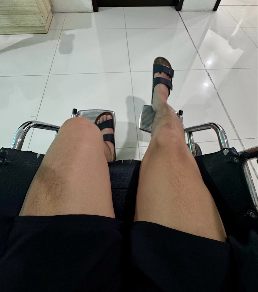 nickoyy's tweet photo. That Europe trip ended with me in a wheelchair. 🥲 https://t.co/fkvZUrAMmv