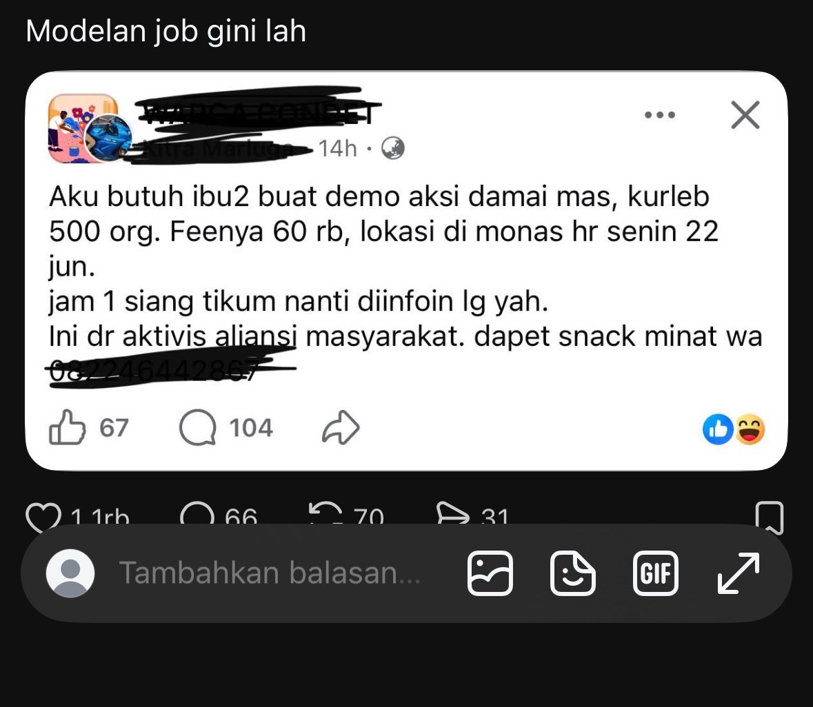 wnidotcom's tweet photo. @ardisatriawan 60rb pun ada, bahkan buzzer 500perak pun di sikat sama bocah tiktok😭😭 https://t.co/HW6S6xStmJ