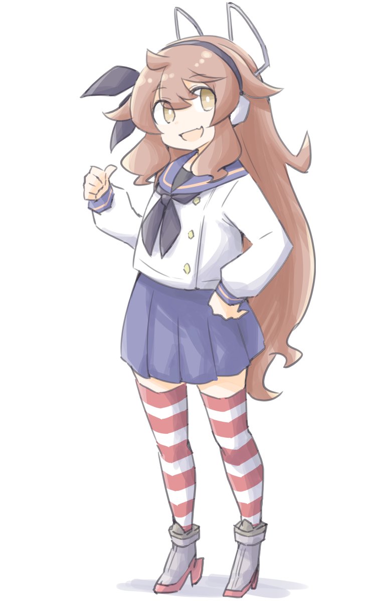 島風(艦隊これくしょん) 「島風の制服を他キャラが着たときの違和感はもうどうすることもできないと割り切って 」|アカラn式のイラスト