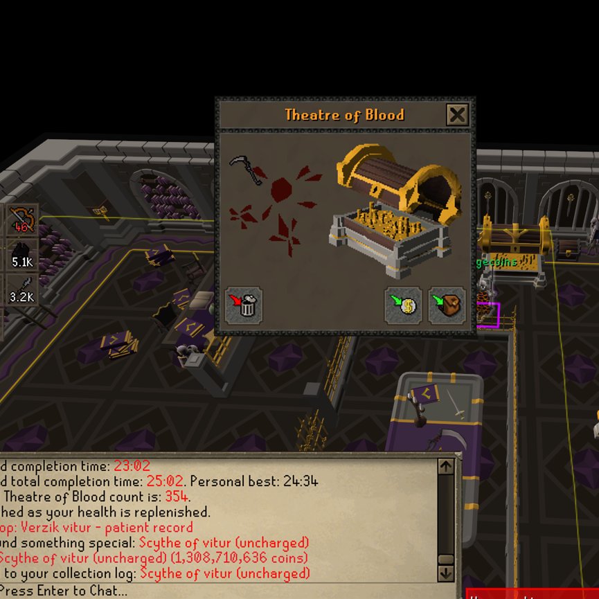KramOSRS's tweet photo. It is done! Second Member has the Scythe no longer a Runescape Chud https://t.co/tfGhHyP5Xc