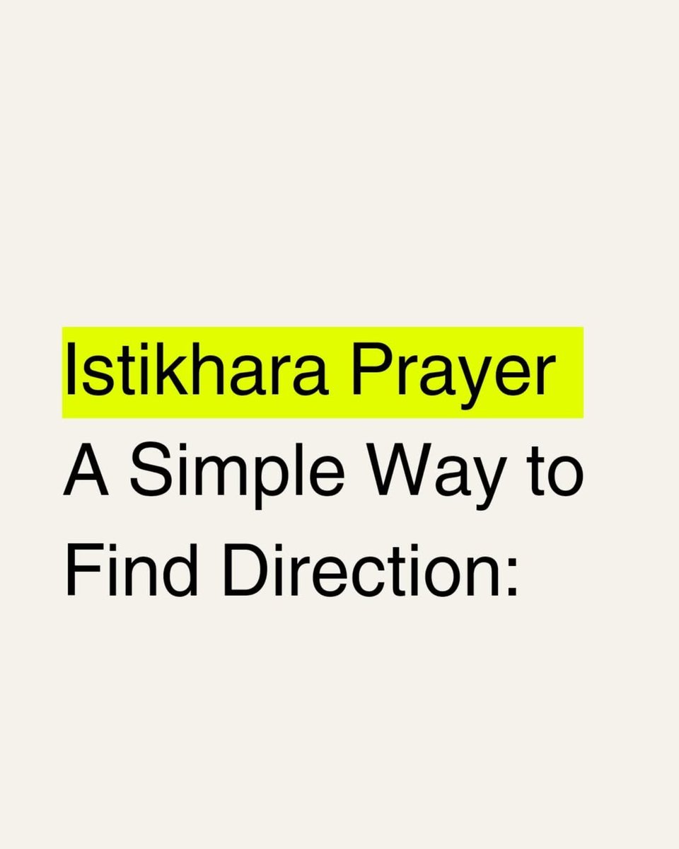 Cool_Ustaz's tweet photo. Istikhara Prayer A Simple Way to find direction:💯❤️

—THREAD 🪡 https://t.co/FAh4wwHoRB