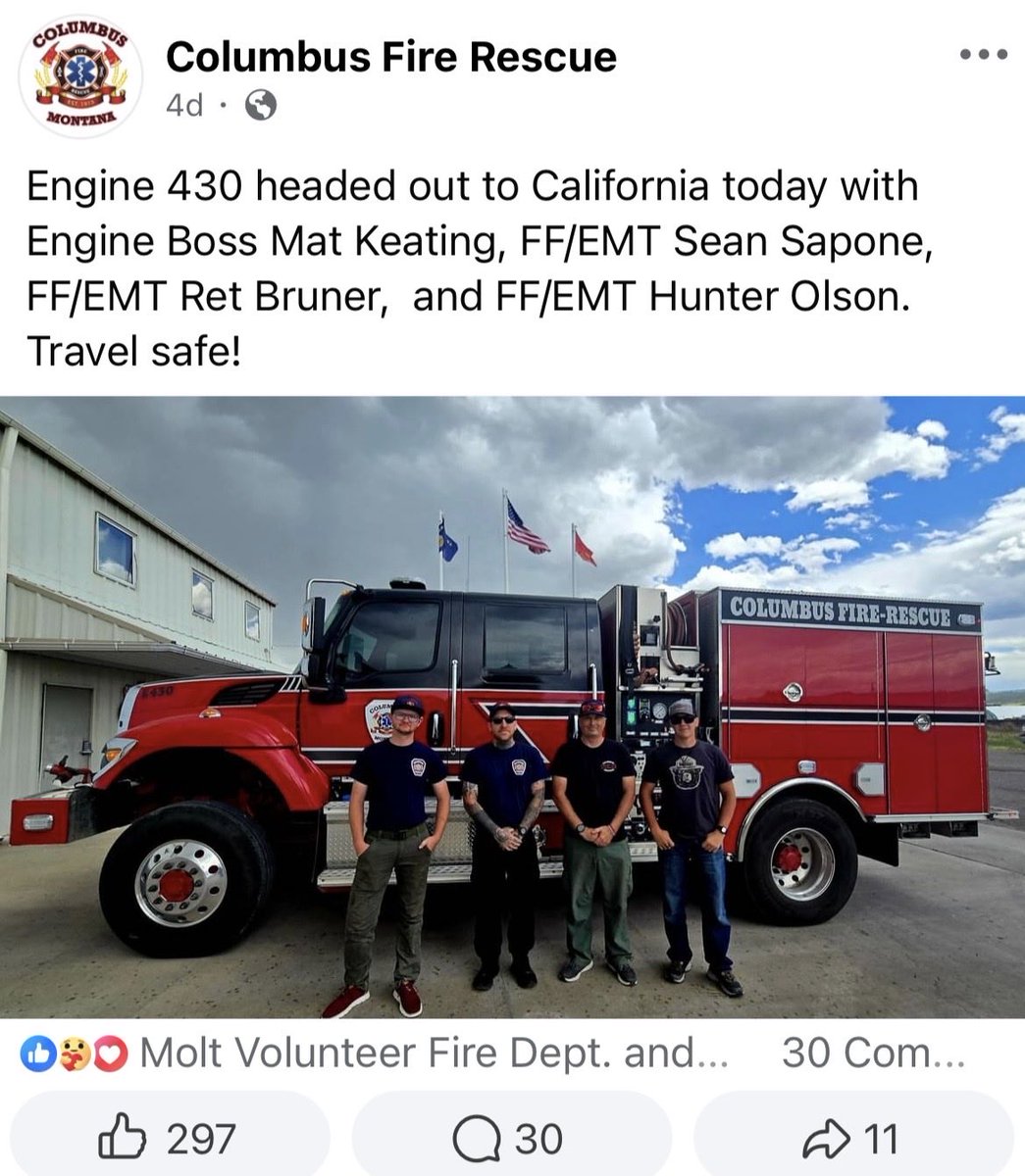 DogsOfEllie's tweet photo. @spencerpratt Some from Montana too 🚒💨 https://t.co/xlzUaQiEdc
