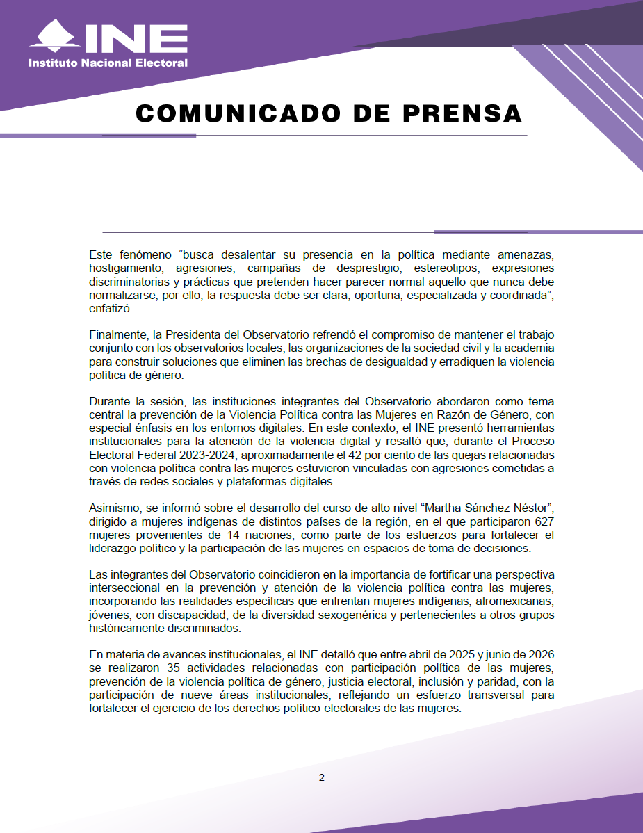 INEMexico's tweet photo. #BoletínINE 📄| Demanda INE aplicar los principios de paridad e inclusión en la conducción de las instituciones públicas del país🇲🇽

🔗 Más información aquí: https://t.co/G8ASsXnDCw https://t.co/Pqk0h3aKaE