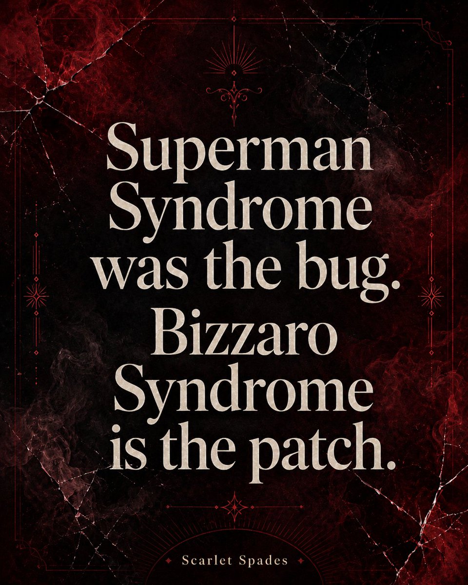 SpadesScarlet's tweet photo. Tell me, am I right or wrong?

Is it fair to call someone selfish if all they are looking for is self-preservation?
I decided to coin the Bizzaro Syndrome based on this:
https://t.co/v35Y4WriRc

#Writing #TheBizzaroSyndrome #HealingJourney #Boundaries #BurnoutRecovery #SubstackWriters