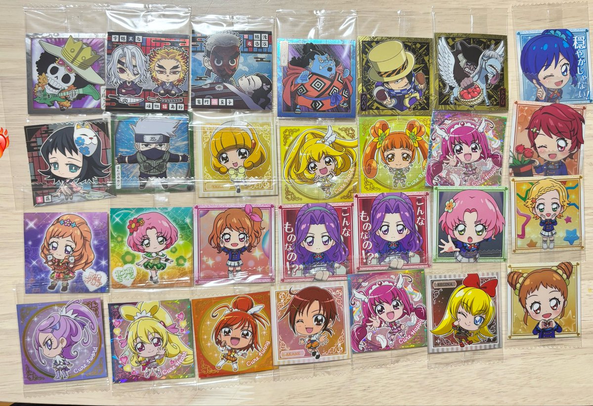 vi8292's tweet photo. ウエハース シール交換

譲)写真１枚目

求)写真2枚目、鬼滅の刃(伊之助,あおい)
ワンピース(ゾロ，ペローナ優先,なんでも検討)，ヒロアカ等
なんでも検討いたします！お気軽にDM、リプお願いします！

※❤️‍🔥は開封済み https://t.co/B5PCK4WXCu
