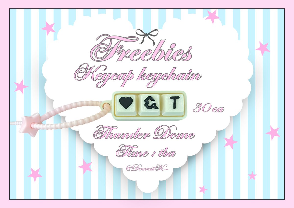 DearestK_'s tweet photo. ౨ৎ 🎁｡˚ Freebies for LUNÉ 🐺🌙˚₊‧

♡ Item : Keycap Keychain 30 ea
♡ Date : 18 July 2026
♡ Location : Thunder Dome
♡ Time : tba (จะมาอัปเดตเวลาอีกครั้งนะคะ)

มารับกันน๊าาาา 𝜗𝜚˚⋆

#BLAZETHEWAY_BANGKOK
#หมาป่ามาไทย https://t.co/fbAiqQLxyu