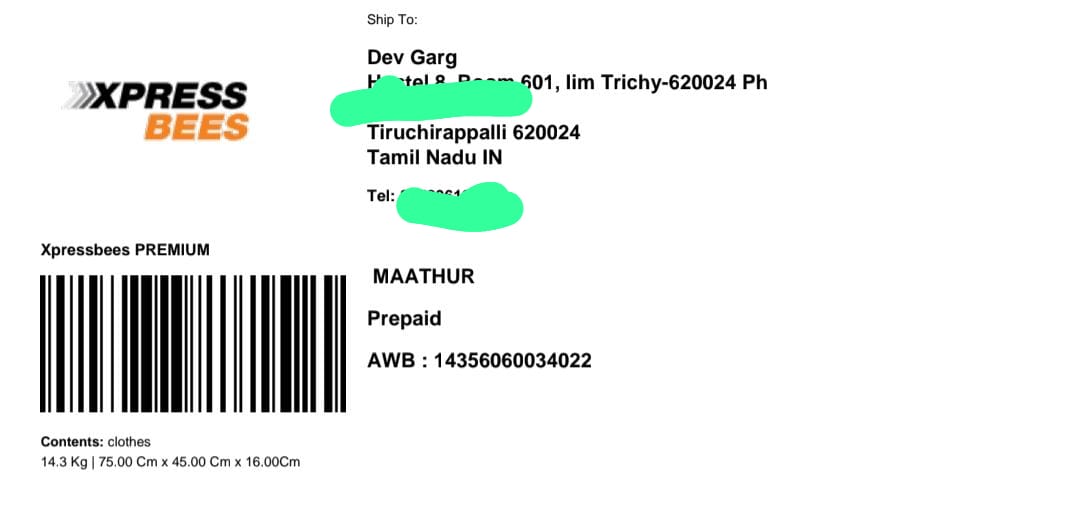 GargJatin64's tweet photo. I booked a parcel on 8th June,  it has reached the destination 7 days back,  the delivery guys are not delivering the parcel,  making fake excuses that I am not reachable,  instead we are trying to reach you and you unreachable, I would like it delivered today @XpressBees_IN https://t.co/6y95XS2IML