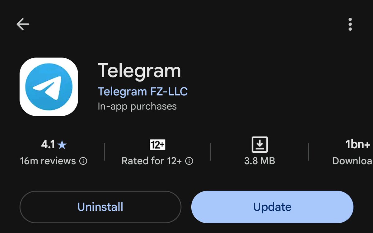 basicandroidguy's tweet photo. Telegram is back ( India ) https://t.co/6Bn6X8vGen