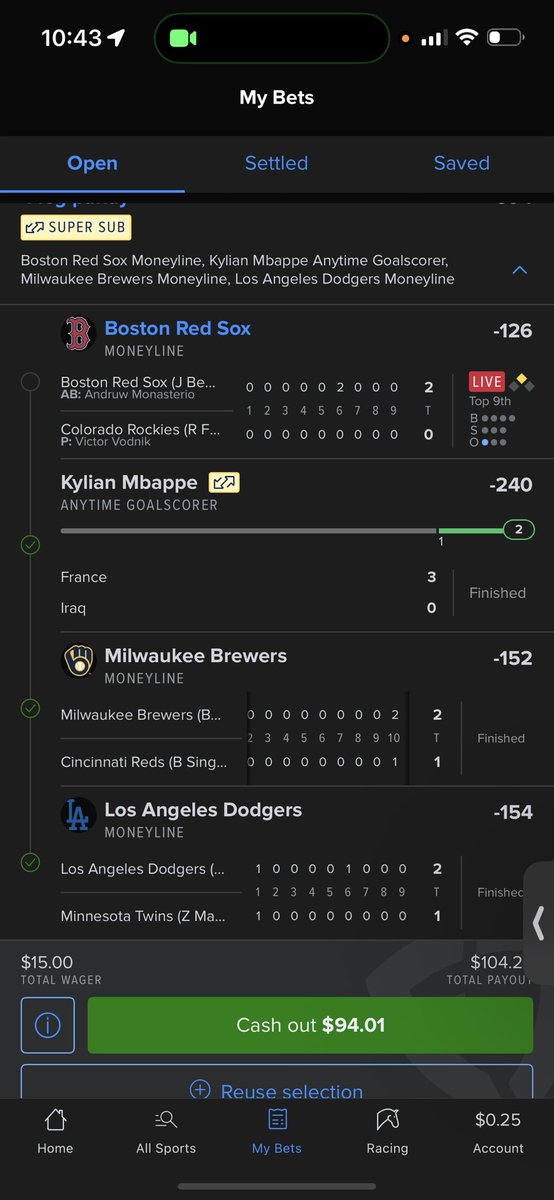 tv_willie's tweet photo. @GFL_13 @TalkinBaseball_ i also had dodgers now i know to never bet on my red sox though🫩 https://t.co/XkgnLI2Zof