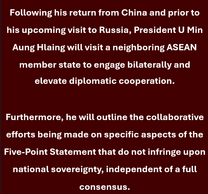 ViewsofMM22's tweet photo. 🤔 Which neighboring @ASEAN state is next on the itinerary before Russia?🧐 Sovereignty first: What will be outlined from the Five-Point Statement? #WhatsHappeningInMyanmar @RT_com https://t.co/Kj1uaGUjHL