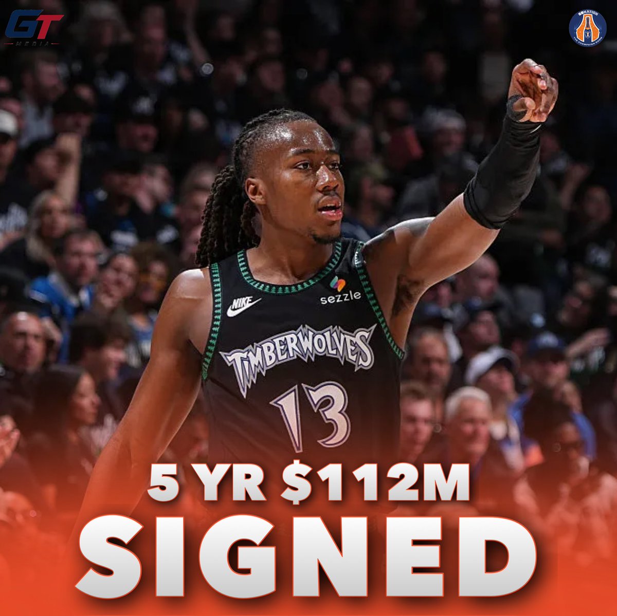 Champaign_Room's tweet photo. Former Illini G Ayo Dosunmu has received a 5 year $112M contract to STAY in Minnesota with the Timberwolves! https://t.co/AxSIG1FujQ