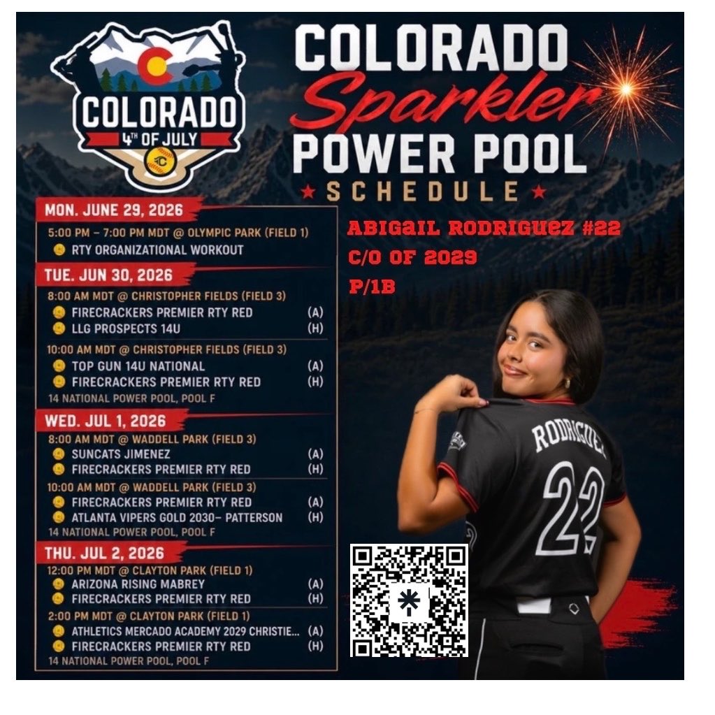 _arodd22_'s tweet photo. Colorado here we come! 🎇🧨🥎
@Firecrackersinc 
@TCSFastpitch @D1Softball @DirectRecruits @IHartFastpitch @SBRRetweets @NLrecruit @NexPitch_SB @CoastRecruits @D1ProScouts @thealliancefp @CSAPrepStar @EliteRecruits_ 
@TopPreps @TOP_D1RECRUITS
@ondecksoftball @LineDsoftball @LSU_SandraMoton @MSU_Softball @CoachDStenger @RazorbackSB @FAUSoftball @CoachJordanFAU @clemsonsoftball @AuburnSoftball @Vol_Softball @meganrhodesm @KarenWeekly @IlliniSB @TulsaSoftball @MaxPreps @tonyrico @LF16Ucla @UCLASoftball @CalSB @LBSUSoftball @triplecrownspts