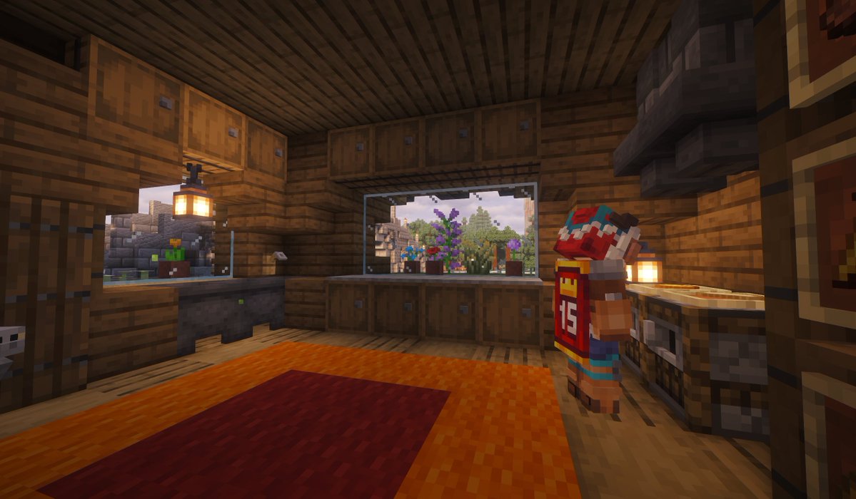 FlashDragon0429's tweet photo. Construction on this building began on July 10, 2023, and the main structure was completed on May 28, 2024. Yesterday, I finished the interior of my home in the survival world and took a lot of photos. Now I choose 4 best pieces. #Minecraft https://t.co/j2cyw1mh0s