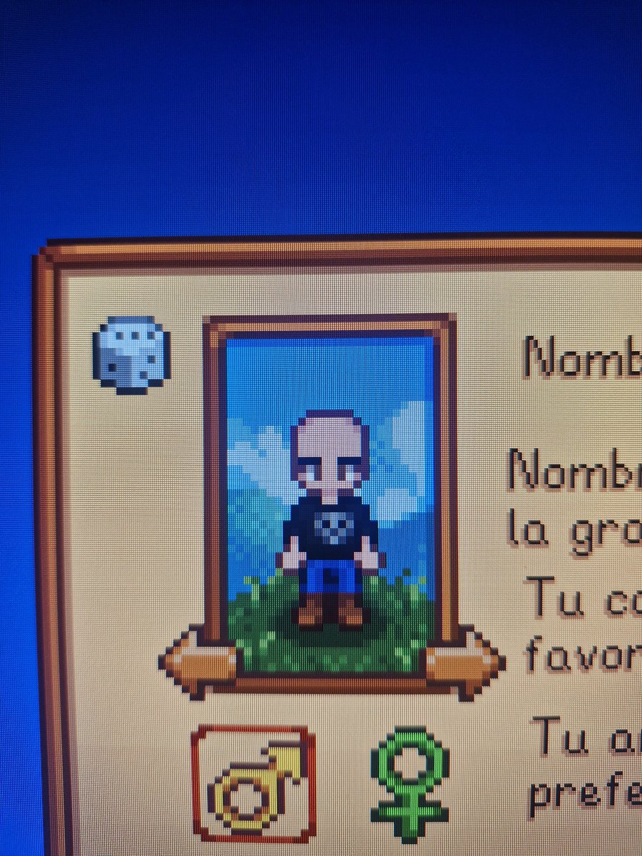 maxzziii's tweet photo. me estaba armando el pj en el stardew valley y de la nada apareció melian https://t.co/DCcU1Dhypi