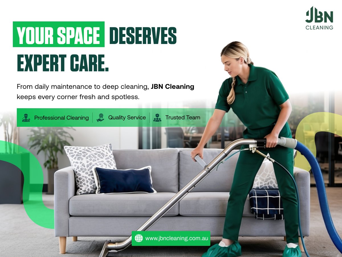 JBNCleaning's tweet photo. At JBN Cleaning, we provide professional cleaning solutions designed to keep your environment fresh, spotless, and welcoming every day. From routine maintenance to detailed deep cleaning, our team is committed to delivering quality you can trust. https://t.co/zOZQ3KBULn
