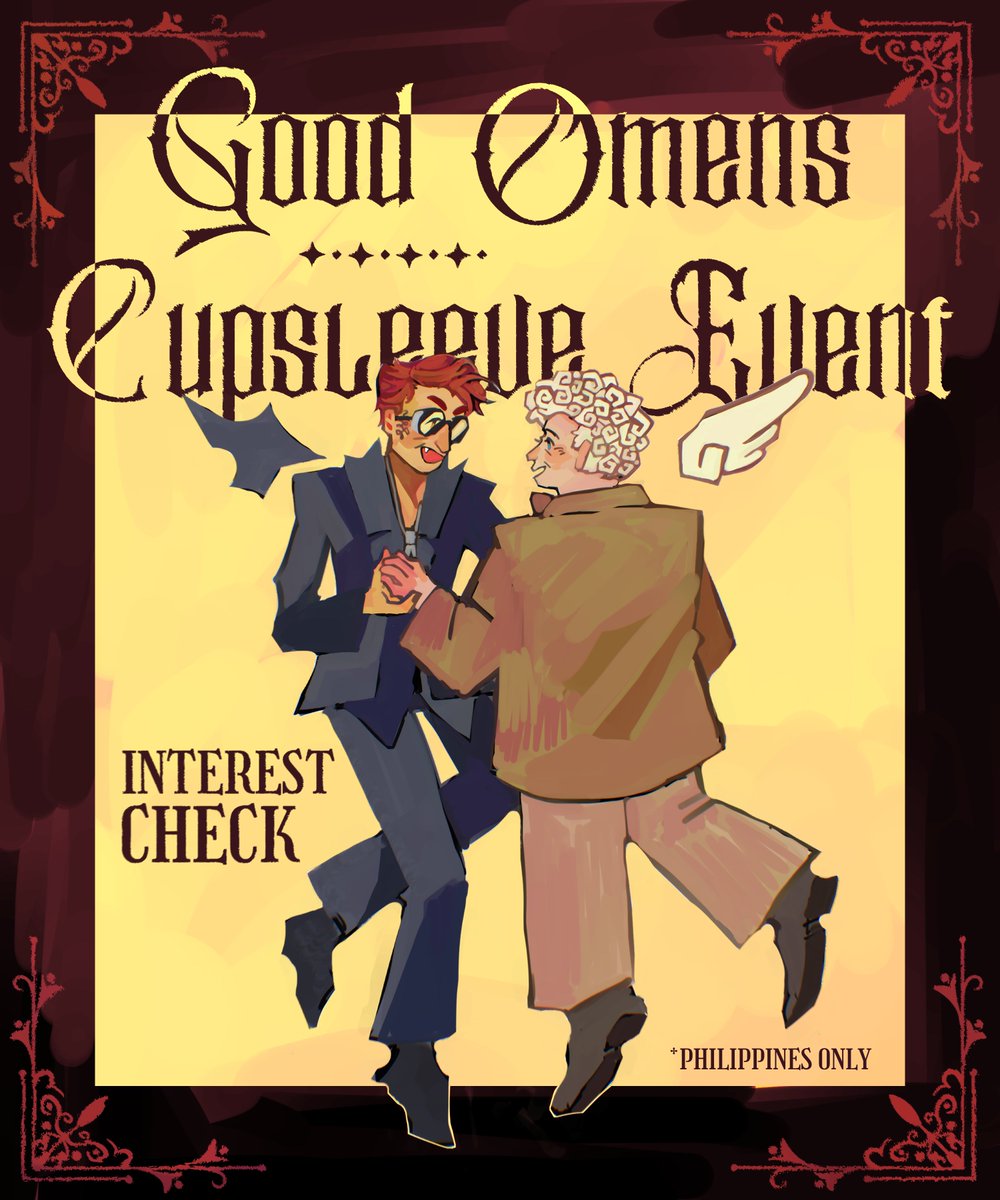 lichjuno's tweet photo. PH GOOD OMENS FANS!! Please please fill up this interest check so we can have a cupsleeve event here in Manila :DD #goodomens 

https://t.co/4rrZM1ljzh

To stay updated on this, please follow @GomensPH_CSE ! https://t.co/1VOvTFyTph