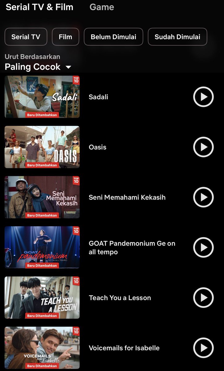 tvindonesiawkwk's tweet photo. Gila bgt gila di Netflix lagi banyak banget film/series keren, kalian lagi nonton apa gaes?

Spill dong, pengen nonton jugaaa https://t.co/W6OICN8Etc