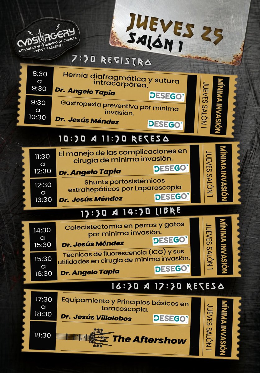 SQUENDA's tweet photo. #Evento📍 Congreso Veterinario de Cirugía #CVDSurgery 2026
👉 Programa
📅24, 26 y 26 de junio 2026
😉 Organiza: #CMGROUP
📍CECONEXPO Morelia, Michoacán
🌐 Más info en:  https://t.co/RwdS8G1E6m https://t.co/5cFlY6jrBF