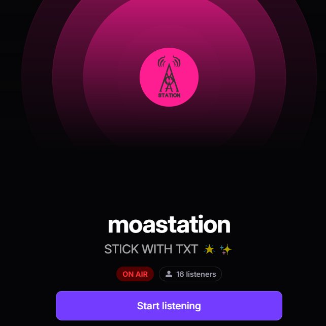 moa_station's tweet photo. Host ❄️is streaming for #TOMORROW_X_TOGETHER on STATIONHEAD!
🎯: STICK WITH YOU + MILESTONES
📻: https://t.co/nvMQ7SLKm1
🔗:https://t.co/VOKhBcNWax
Also, happy 1K days on SH, MOA STATION 🥳🥳
#streaMOA #MOAisONE #MAMOA2026 https://t.co/2zduYaGbrI