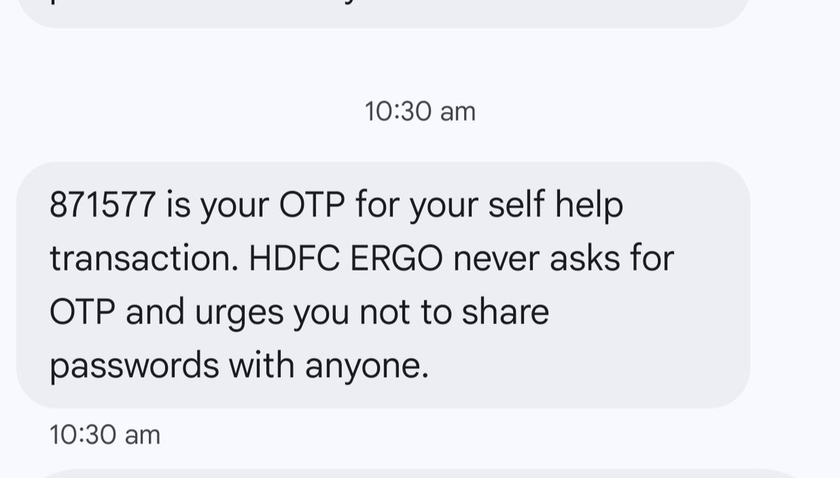 candyyyymann's tweet photo. Dear @HDFCERGOGIC please confirm me about this otp- I never ask for the otp since last two days or not visited and i didn't click anything for that - why this harrasment over just a heath insurance I am facing daily calls and harrasment from your side. https://t.co/uOYXvP1VZc