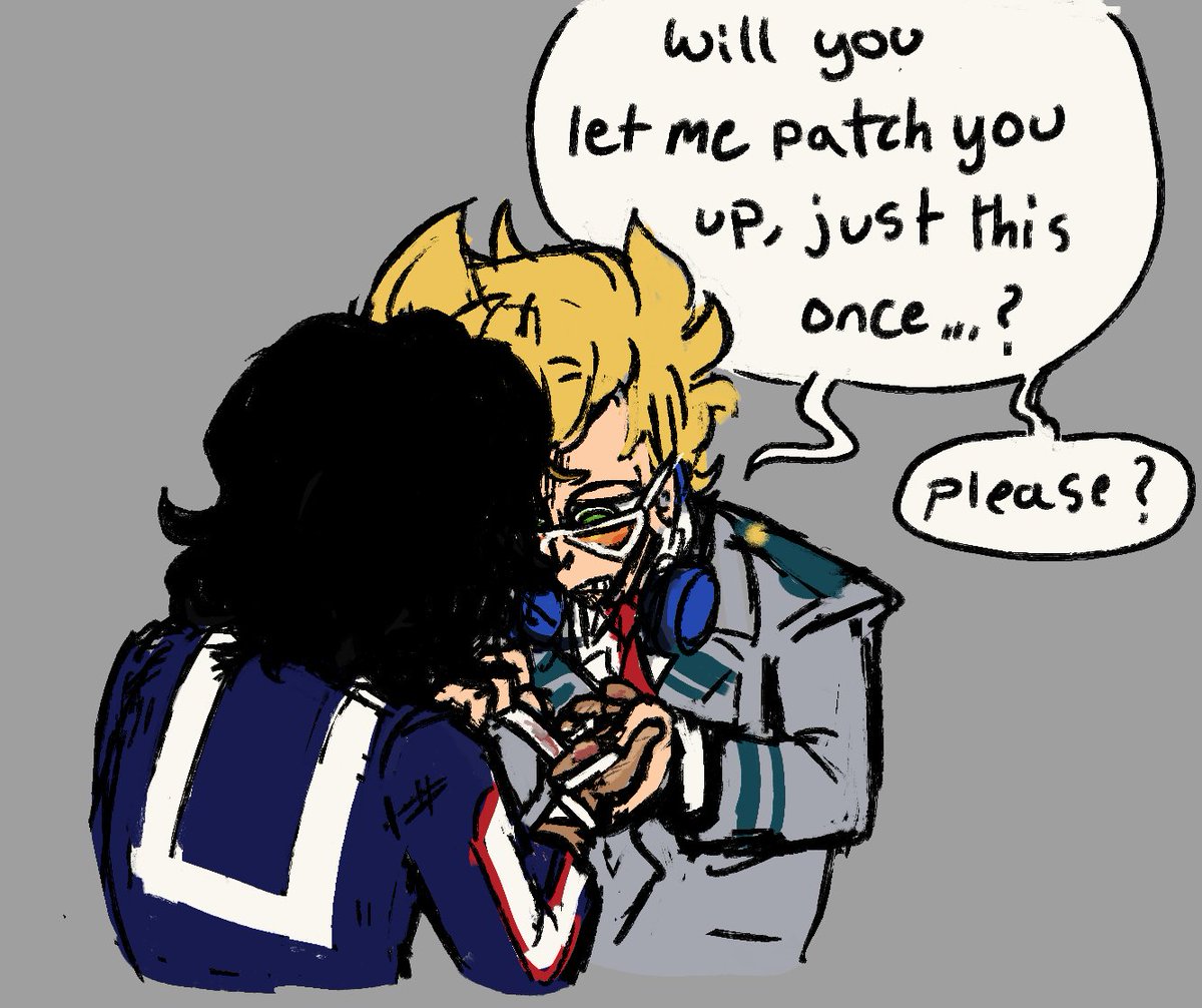inzerogravityy's tweet photo. one time after solo training 
#mha #erasermic https://t.co/CKz072232P
