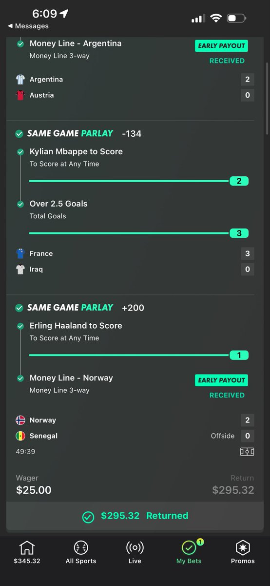 thinkermuffin's tweet photo. @bet365 Thank you for the early birthday gift and thank you @FIFAWorldCup for these banger parlays!! https://t.co/th6mc2pXws