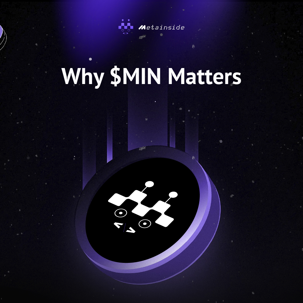 MetaInside's tweet photo. $MIN powers the entire MetaInside ecosystem.

Utility includes:

⚡ AI service payments
⚡ Marketplace transactions
⚡ Governance participation
⚡ Staking rewards
⚡ Community incentives
More utility. More participation. More innovation.

#MIN #Crypto #Web3 https://t.co/nQ3mizRphb