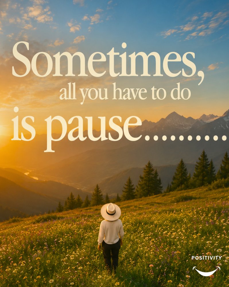 PositivitySaid's tweet photo. Not every step forward looks like action.

Sometimes growth looks like resting. Sometimes clarity comes from slowing down. Sometimes the answer isn't to push harder, it's to pause long enough to hear yourself again. https://t.co/3v5flgY3Es