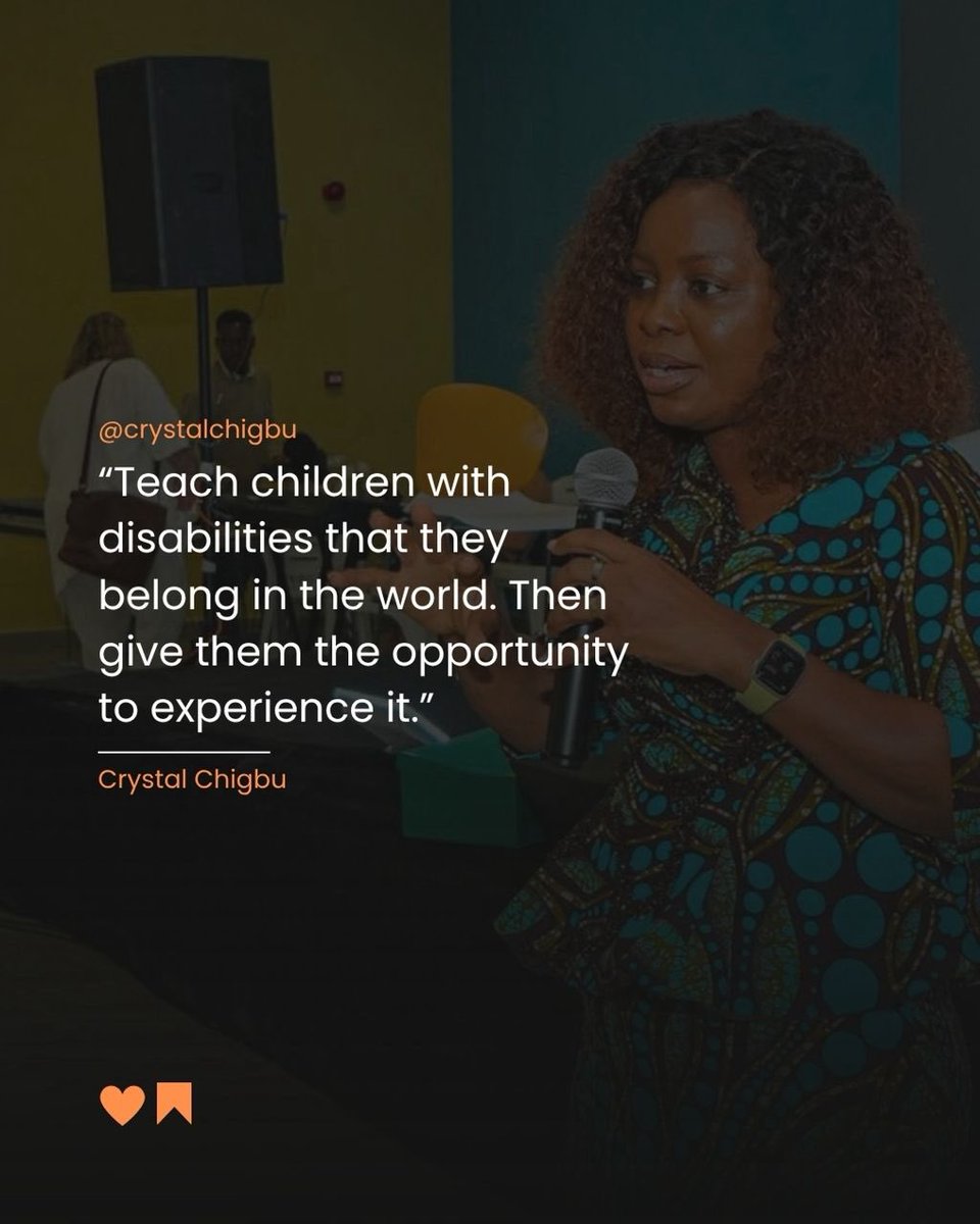 Xrystalc's tweet photo. @DisabRightsFund @DRACNigeria @TooSiQ If this resonates with you, please share it to help spread awareness on inclusion.
#DisabilityMindset #DisabilityInclusion https://t.co/t9hNBcHeFg