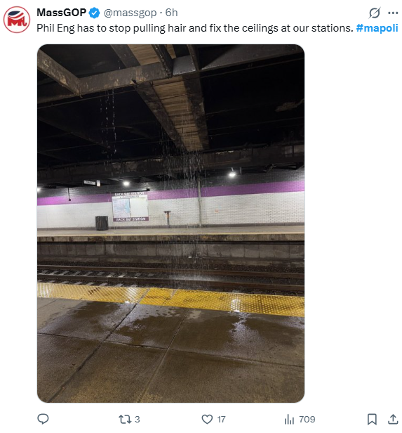RWwatchMA's tweet photo. @massgop Phil Eng took responsibility and apologized, which is more than we get from Trump who ALWAYS shirks it and blames other for his failures. Both Govs Patrick and Baker acknowledged the states neglect maintaining T infrastructure. Eng is the best GM in 11 years #bospoli #mapoli https://t.co/4w6VFPSL1y