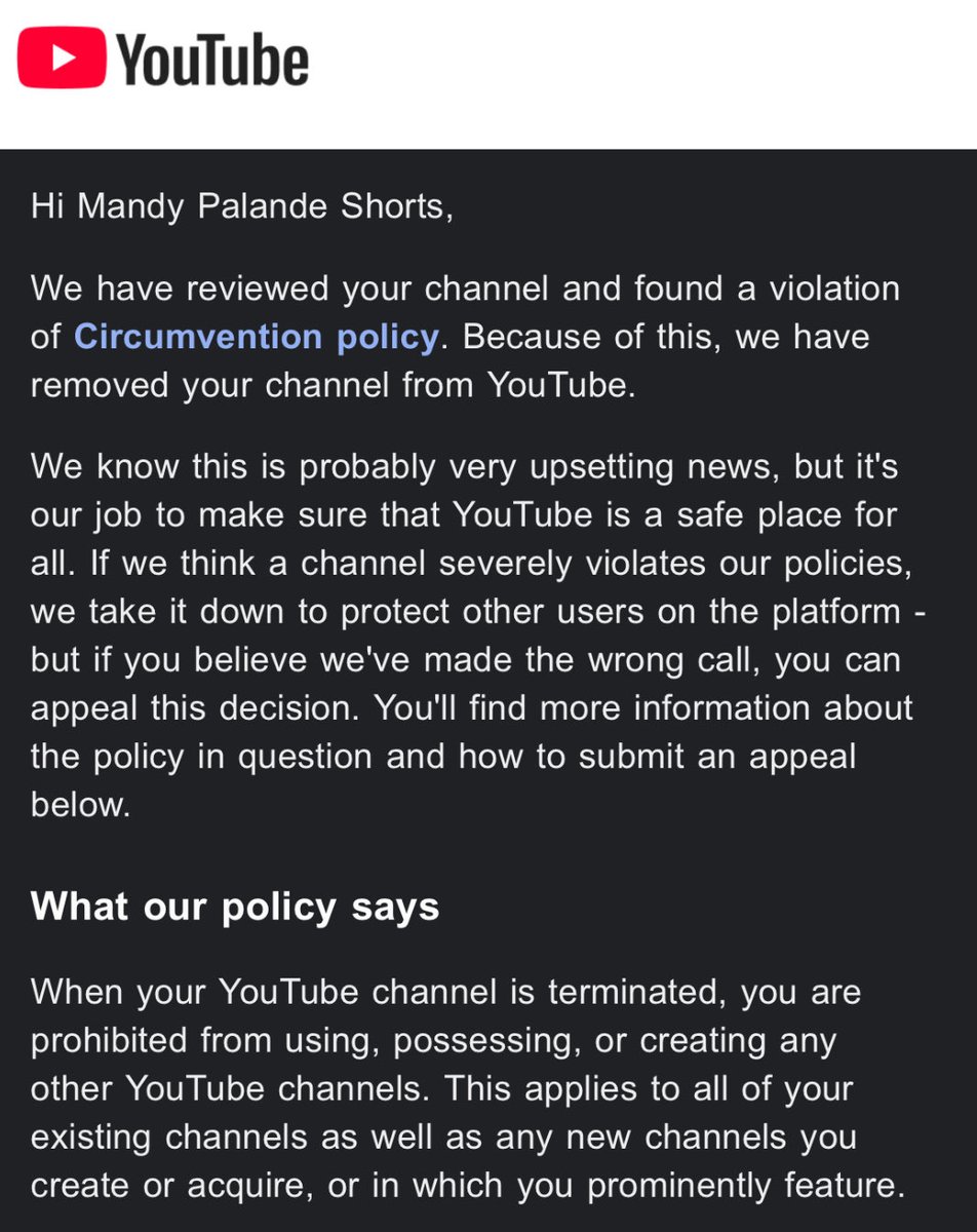 MandyPalande's tweet photo. Hello @TeamYouTube @YouTubeIndia 
After terminating my 37.3k subscribers based channel you have terminated my 2nd channel named “Mandy Palande Extras” under circumvention policy please this my family friendly vlogs channel and I only uploaded 4 videos here please reverse it🙏🏼 https://t.co/r0lvwsLaR0