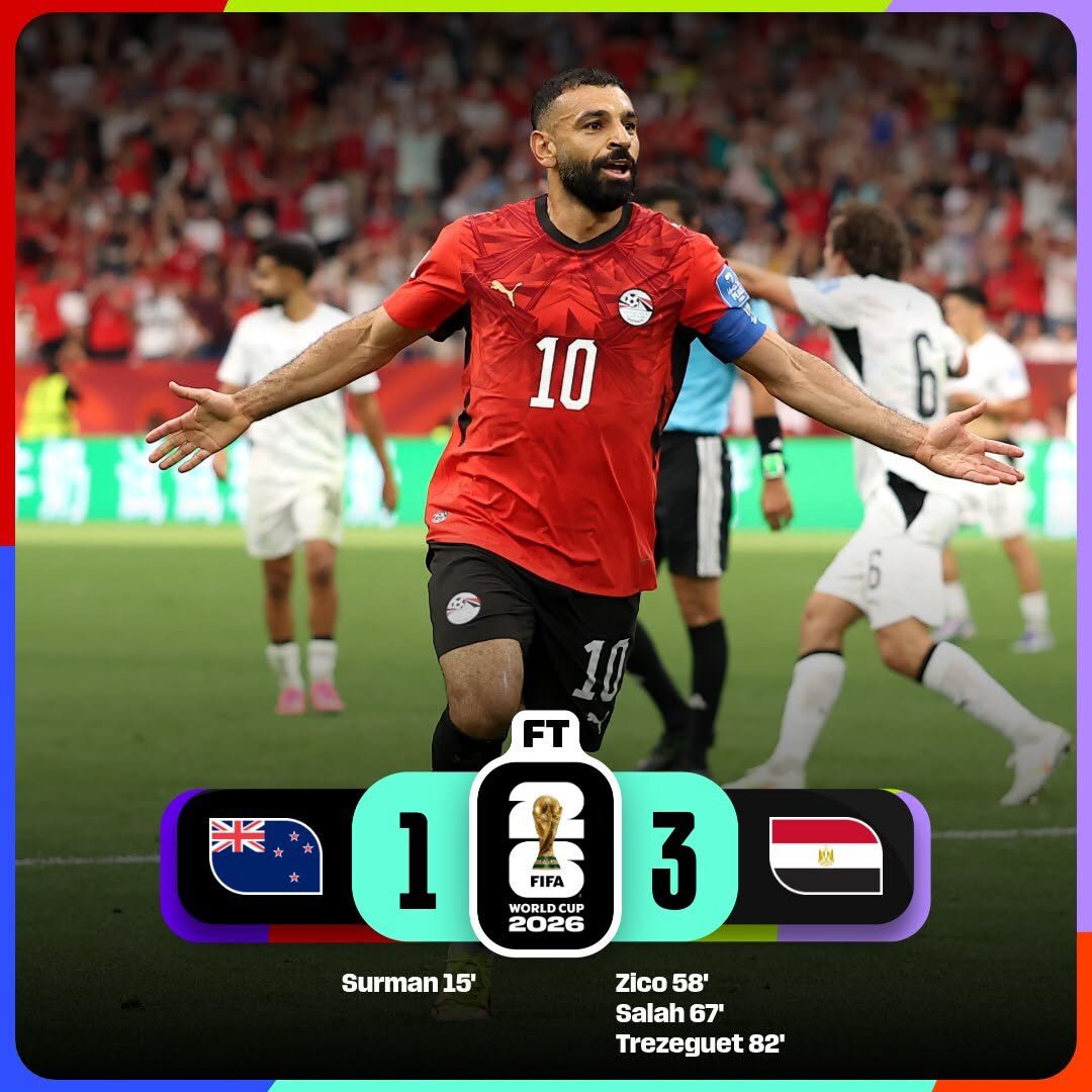 manunited05's tweet photo. Copa Mundial de la FIFA 2026.
#FIFAWorldCup2026
Grupo G.
Nueva Zelanda 1-3 Egipto 
BC Place Stadium, Vancouver, Canadá. https://t.co/kr2isI1i3z