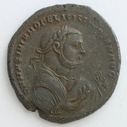ローマ帝国 フォリス青銅貨 マクシミアヌス帝》 年代：AD305-AD306 