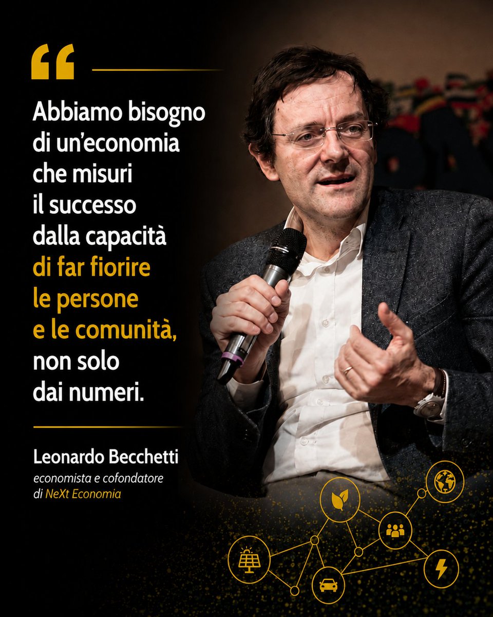 NeXteconomia's tweet photo. L'economia che conosciamo sa contare tutto.
Ma ha smesso di vedere le persone.

@Leonardobecchet  lo dice da anni: il vero successo si misura dalla capacità di far fiorire chi ci vive dentro - non solo dai numeri.

È ora di cambiare le domande. Prima ancora delle risposte. https://t.co/qpHmvHugcP