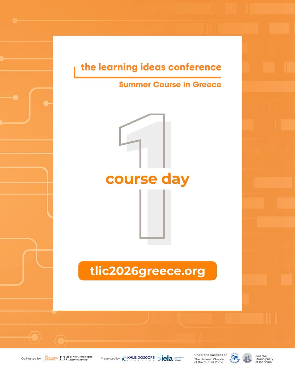 learningideasco's tweet photo. Our summer course is officially kicking off! Whether you're here or tuning in remotely, get ready for an exciting day of discussions on AI, teaching &amp; learning, plus a museum tour at the University of Ioannina campus!

Explore today’s program: https://t.co/z5LSgB5JVT

#TLIC2026 https://t.co/mT0FpjoMpP