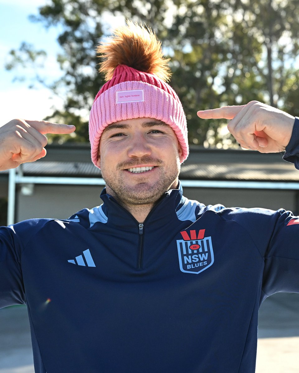 NSWBlues's tweet photo. The NSWRL family is again proudly supporting the Mark Hughes Foundation's Beanies for Brain Cancer Round, kicking off this week for its 10th year 💙

Read here for more info, and to donate: https://t.co/J91meSELg7 https://t.co/o2W9qAWaFE