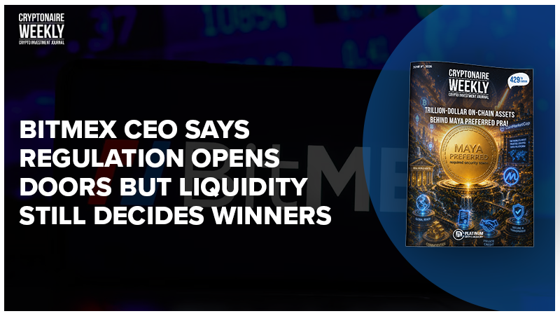 PlatinumCrypto's tweet photo. BitMEX CEO Says Regulation Opens Doors but Liquidity Still Decides Winners
Featured in this week's Cryptonaire Weekly Magazine Latest Edition 429: https://t.co/CyR4CRI1rC
@MayaPreferred_ @labgemtraders
#BitMEX #Crypto #CryptonaireWeekly
https://t.co/CyR4CRI1rC https://t.co/jJxjj2ItSy