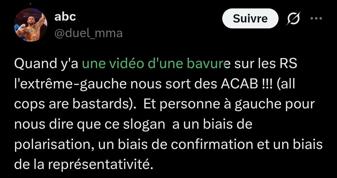 _d_Sn's tweet photo. @FloFlo9191 @duel_mma @AntoninAtger Va relire le 1er message toi déjà :
"Une video de une bavure" et y en a plusieurs.
J'aurais pu mettre des guillemets. https://t.co/YPpgBx6BVM